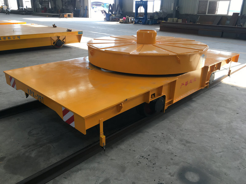 Trolee de transport feroviar cu turntable motorizat