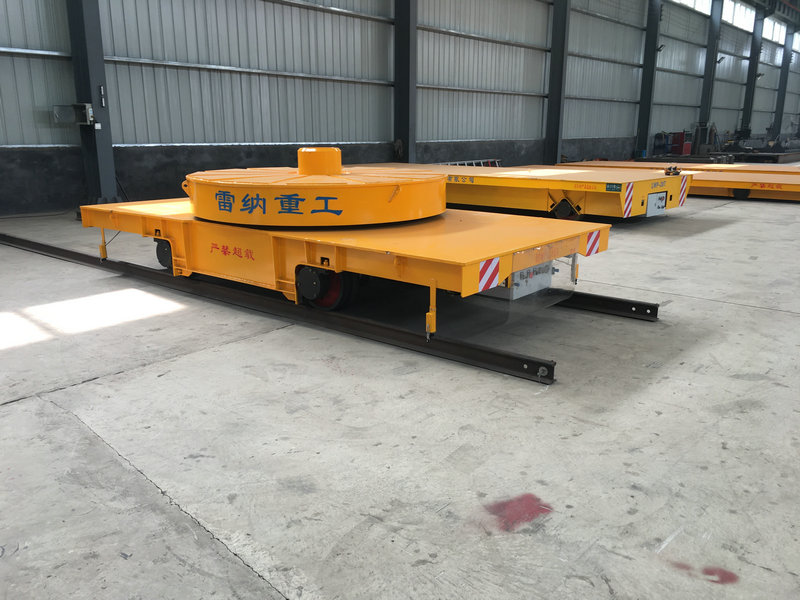 Trolee de transport feroviar cu turntable motorizat