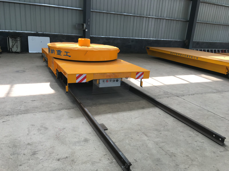 Trolee de transport feroviar cu turntable motorizat