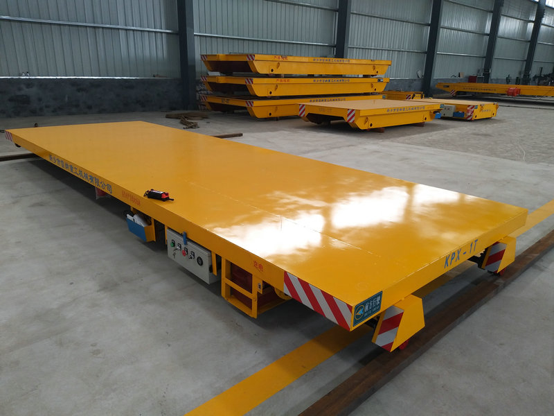 Baterie de transport de mărfuri industriale alimentate cu cărucior feroviar electric plat